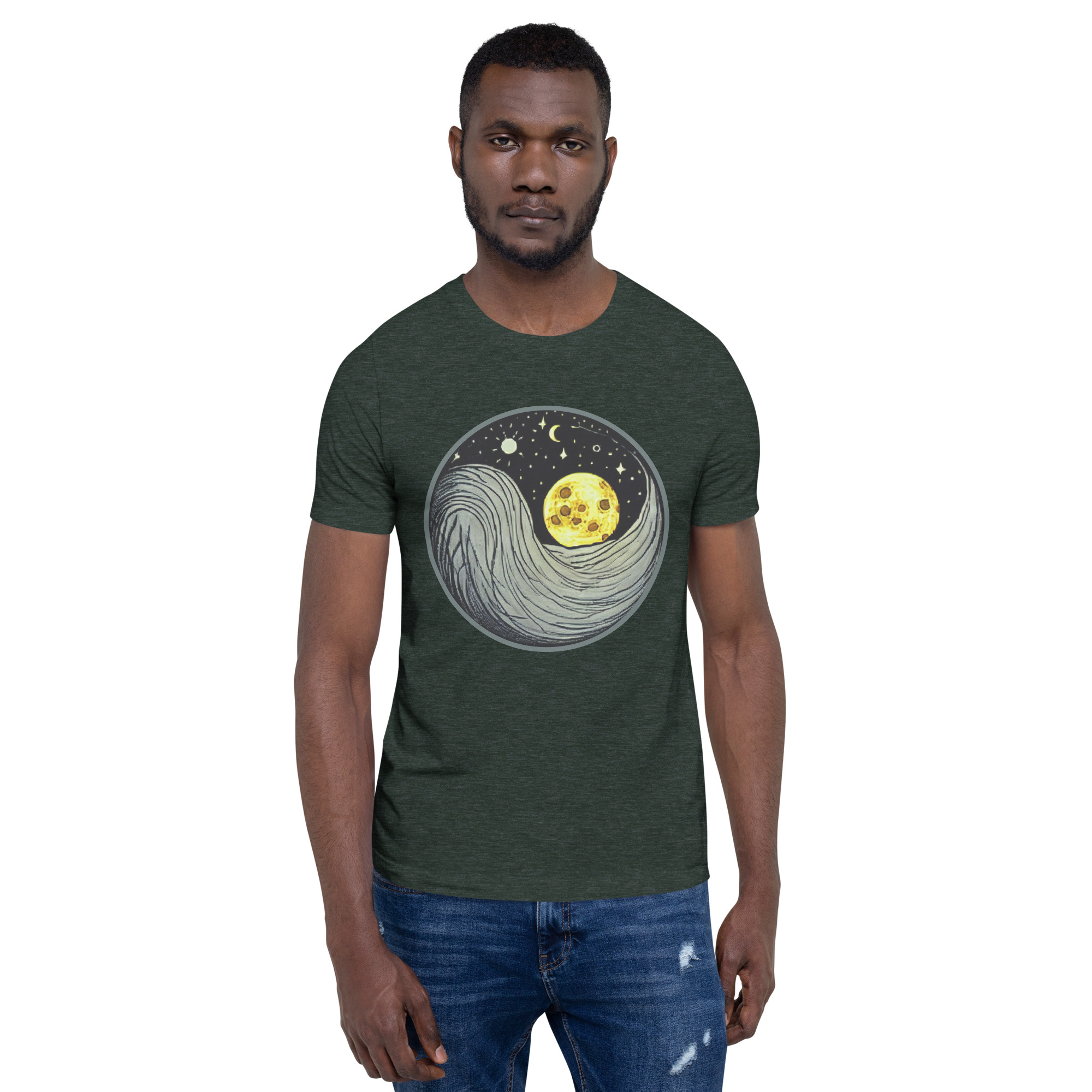 unisex-staple-t-shirt-heather-forest-front-631296a6eee5c.jpg
